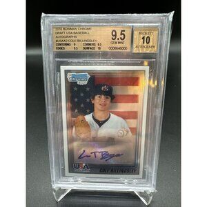 2010 Bowman Chrome Draft USA Baseball Auto #USAA2 Cole Billingsley BGS 9.5 / 10